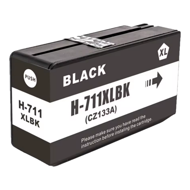 Tusz HP 711 Bk Czarny INQ 80 ml – zamiennik do ploterów HP DesignJet T120, T125, T130, T520, T525